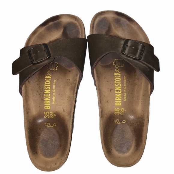 SOLD 💌 Birkenstock Madrid Leather Sandals Mocha - Picture 3 of 11